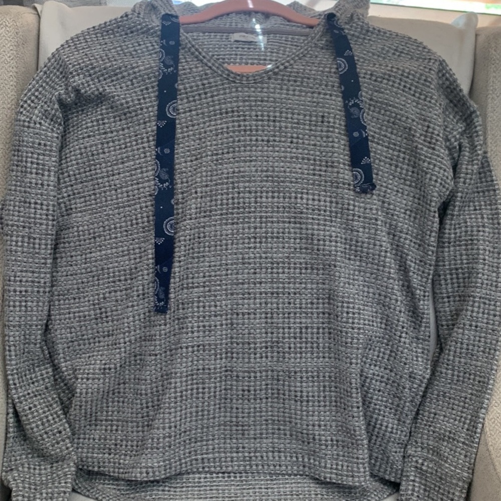 Knitted hooded sweater